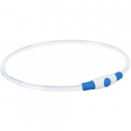 Светодиодный ошейник Trixie Flash Light Ring синий S-M - фото №1