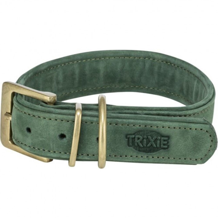 Кожаный ошейник для собак Trixie Pure (шалфей, S-M 31-37 см)