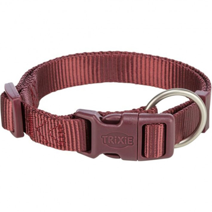 Ошейник Trixie Premium нейлон бордовый, S-M (30-45 см)