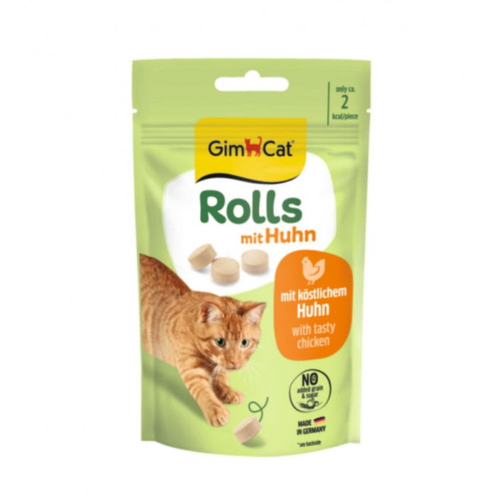 Ласощі для котів GimCat ROLLS зі смаком курки 40 г