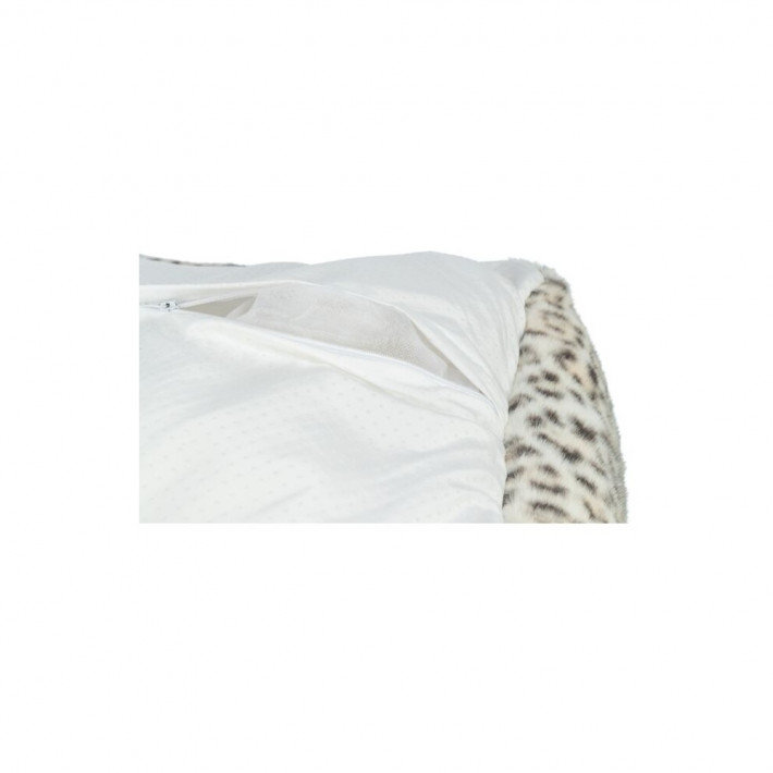 Лежак для собаки Trixie Leo з наповнювачем із флісу, 60*50 см, кремовий/чорний - фото №2