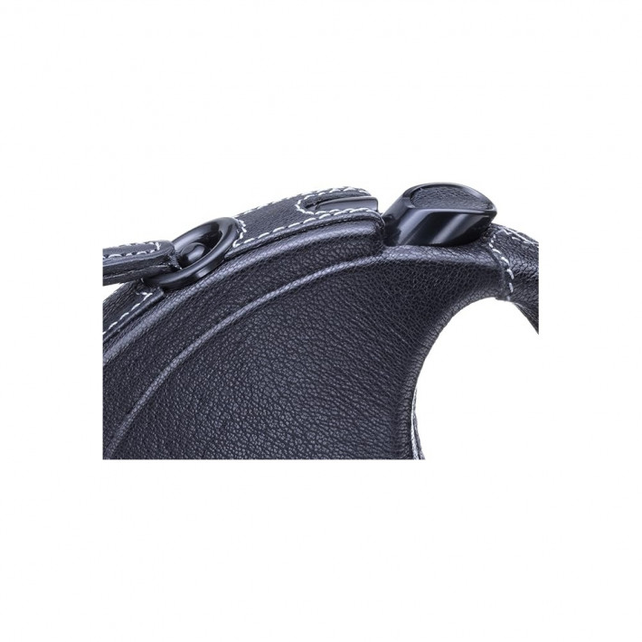 Повідець-рулетка Flexi Leather стрічка чорна розмір М 5 м/25 кг - фото №3