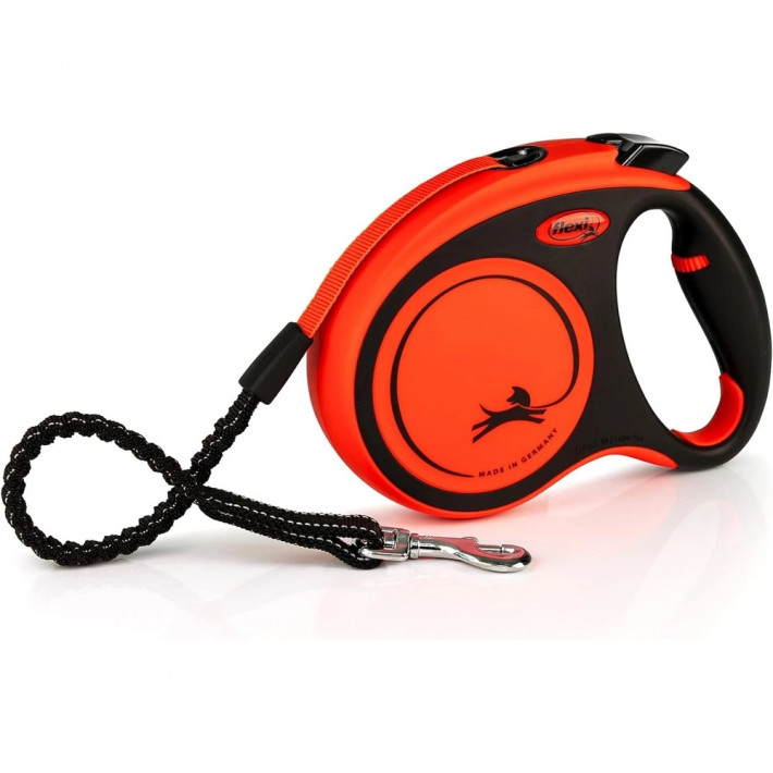 Повідець-рулетка Flexi Xtreme для собак (розмір M, 5м, 35кг) оранжевий