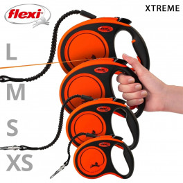 Повідець-рулетка Flexi Xtreme M 5м/35кг оранжевий