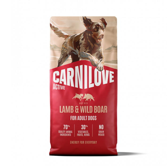 Сухий корм Carnilove Active Lamb & Wild Boar для дорослих собак (ягня та дикий кабан), 12 кг