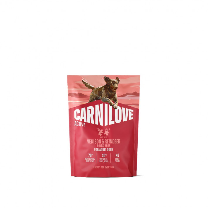 Корм сухий Carnilove Active Venison & Reindeer & Wild Boar Active Adults для активних собак 1,5 кг
