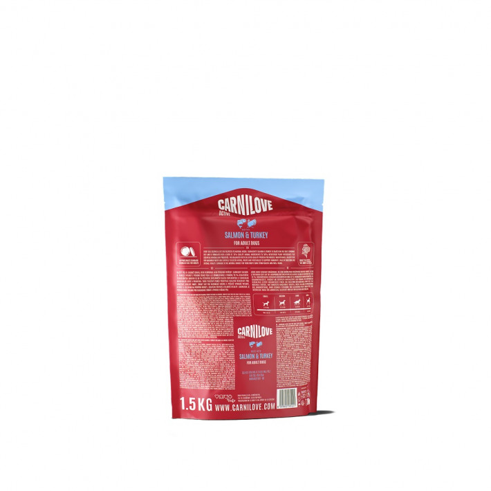 Сухой корм Carnilove Active Salmon & Turkey для взрослых собак (лосось и индейка), 1.5 кг - фото №2