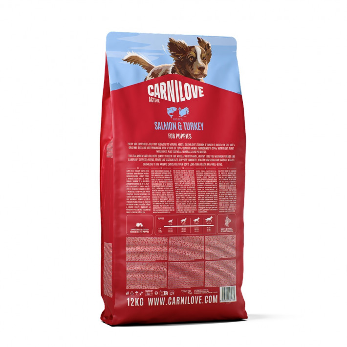 Сухий корм Carnilove Active Salmon & Turkey Puppy для цуценят (лосось та індичка), 12 кг - фото №2