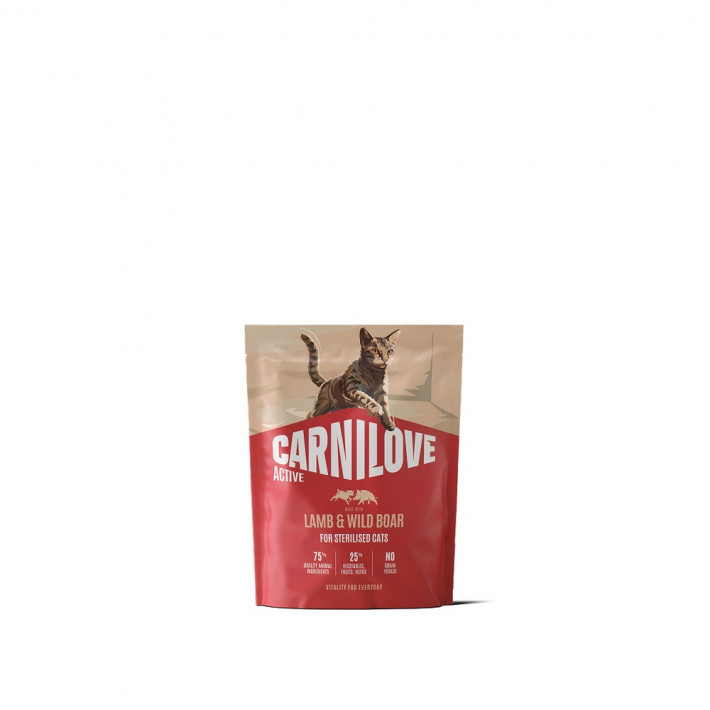 Сухий корм Carnilove Active Lamb & Wild Boar Sterilised для стерилізованих котів (ягня та дикий кабан), 400 г