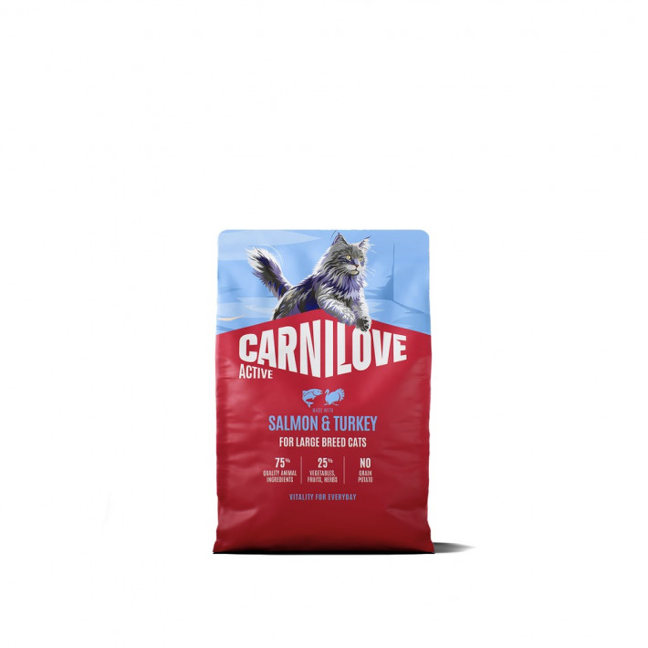 Сухий корм Carnilove Active Salmon & Turkey Large Breed для котів великих порід, лосось та індичка, 2 кг