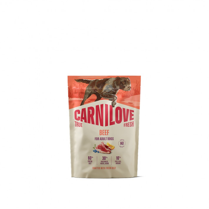 Сухой корм Carnilove True Fresh Beef с говядиной для собак, 1,5 кг