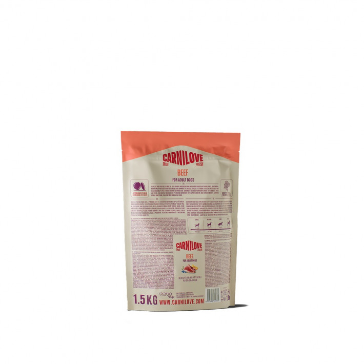 Сухой корм Carnilove True Fresh Beef с говядиной для собак, 1,5 кг - фото №2