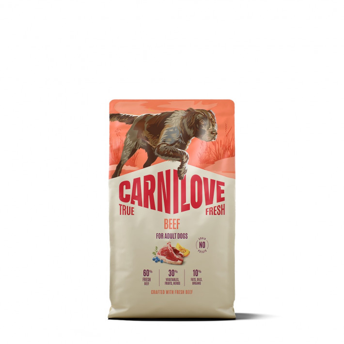 Сухий корм Carnilove True Fresh Beef для дорослих собак з яловичиною, 4 кг