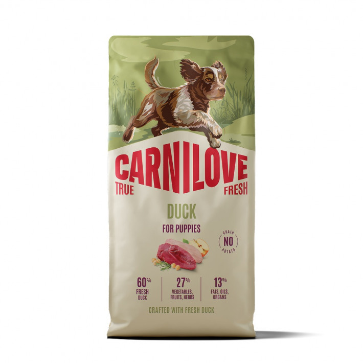 Сухой корм Carnilove True Fresh Puppy для щенков с уткой, 12 кг