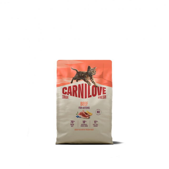 Сухой корм Carnilove True Fresh Beef Kitten для котят с говядиной, 2 кг