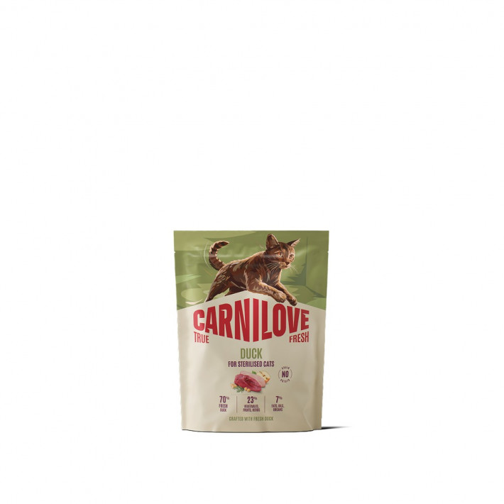 Сухий корм Carnilove True Fresh Duck Sterilised для стерилізованих котів з качкою, 400 г