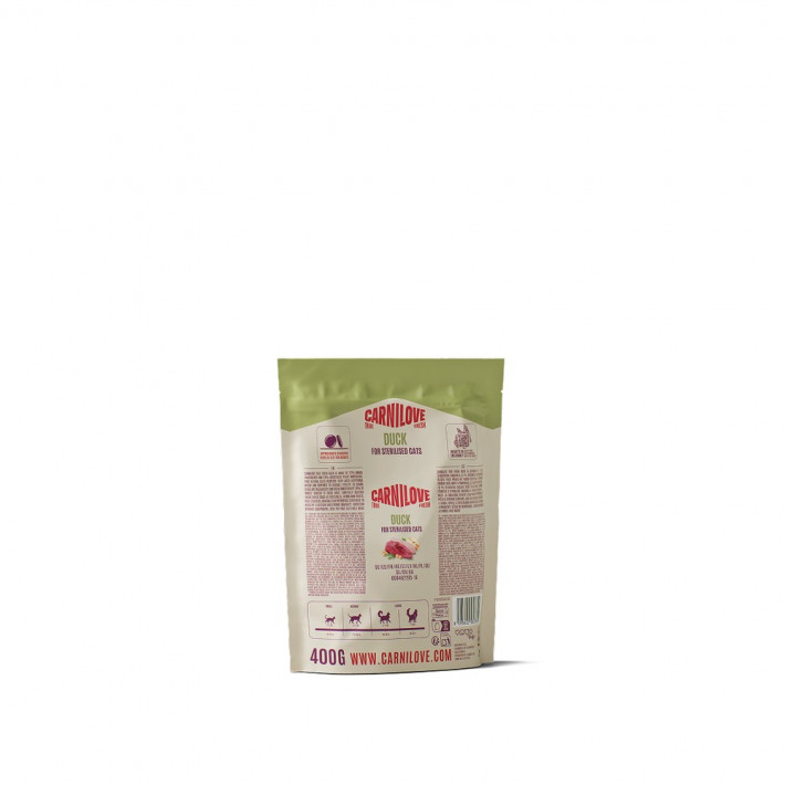 Сухий корм Carnilove True Fresh Duck Sterilised для стерилізованих котів з качкою, 400 г - фото №2
