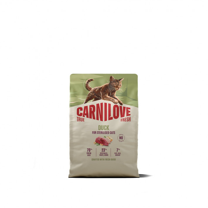 Сухой корм Carnilove True Fresh Duck Sterilised для стерилизованных кошек с уткой, 2 кг