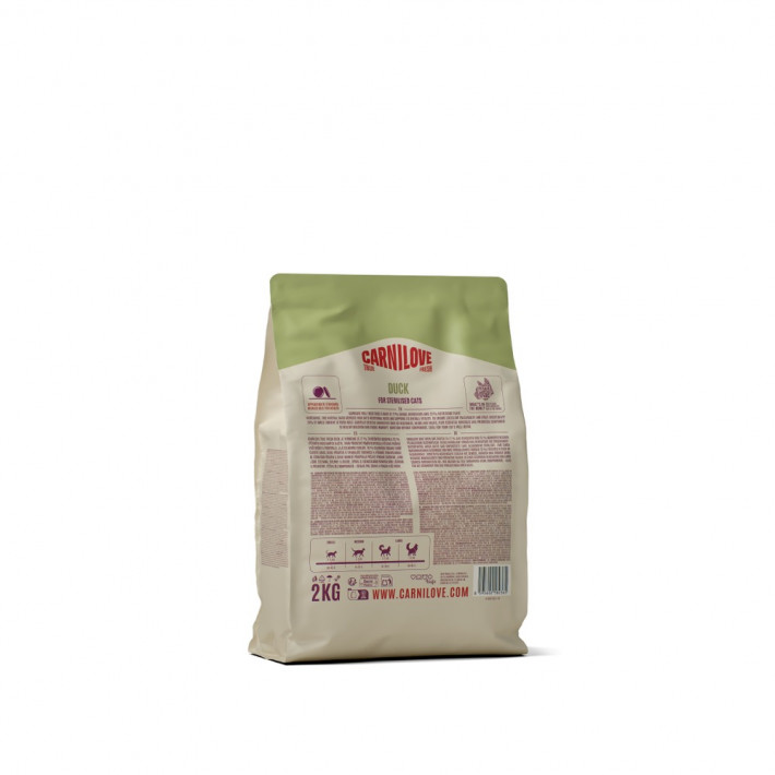 Сухой корм Carnilove True Fresh Duck Sterilised для стерилизованных кошек с уткой, 2 кг - фото №2