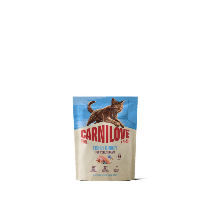 Сухий корм Carnilove True Fresh Fish & Turkey Sterilised для стерилізованих котів, риба та індичка, 400 г