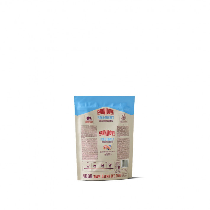 Сухий корм Carnilove True Fresh Fish & Turkey Sterilised для стерилізованих котів, риба та індичка, 400 г - фото №2