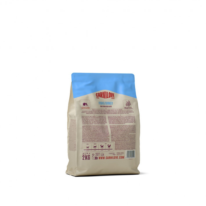 Сухой корм Carnilove True Fresh Fish & Turkey Sterilised для стерилизованных кошек (рыба и индейка), 2 кг - фото №2