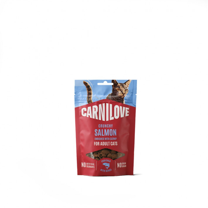 Хрусткі ласощі для котів Carnilove Crunchy Snack Salmon with Catnip (лосось та котяча м'ята), 50 г
