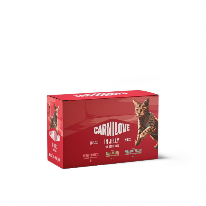 Вологий корм для котів Carnilove Jelly Multipack (асорті) 12x85 г