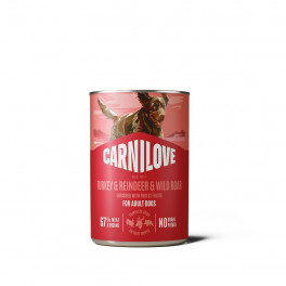 Вологий корм паштет Carnilove Turkey & Reindeer & Wildboar 400 г