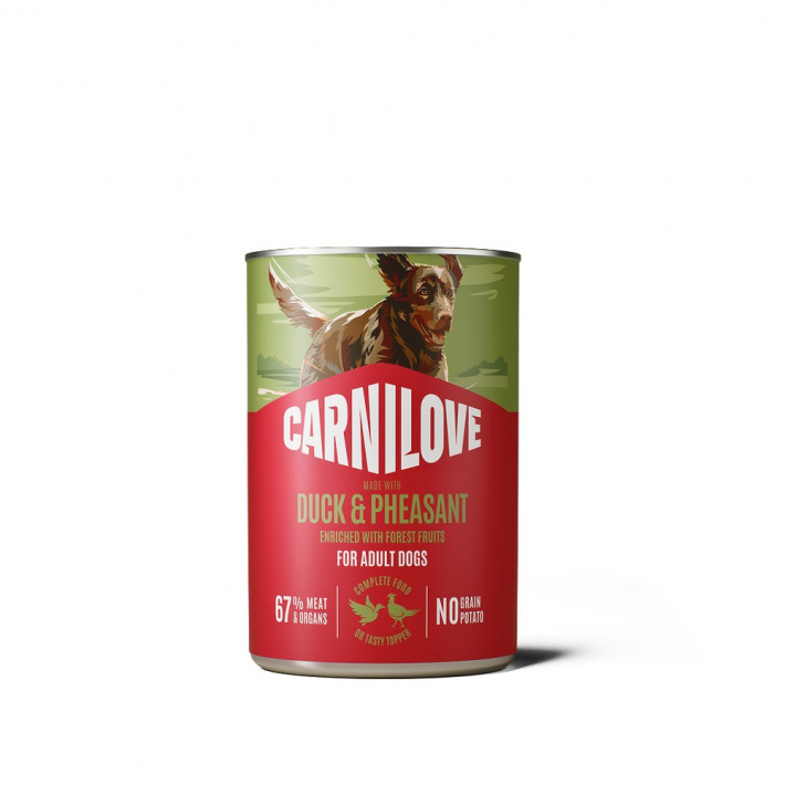 Вологий корм Carnilove Duck & Pheasant для собак, паштет качка та фазан, 400 г