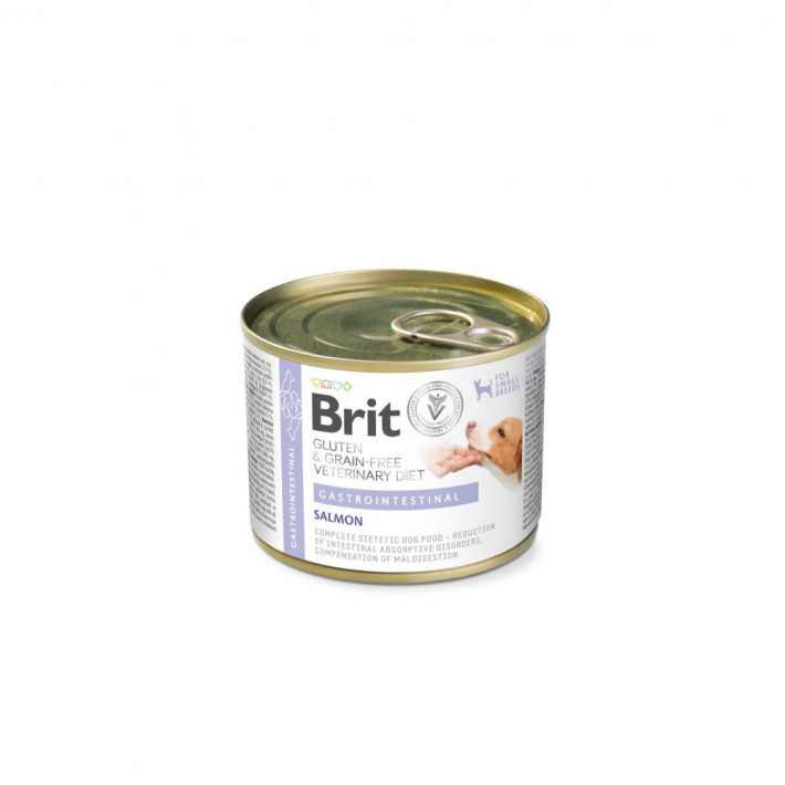 Влажный лечебный корм Brit VetDiet Gastrointestinal с лососем для собак, 200 г