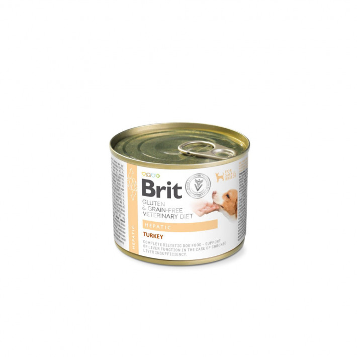 Корм влажный Brit VetDiet Hepatic для собак (поддержка печени), индейка, 200 г