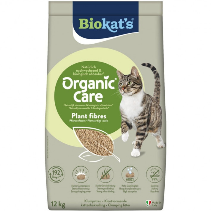 Растительный наполнитель для кошачьего туалета Biokat's Organic Care 30л/12кг