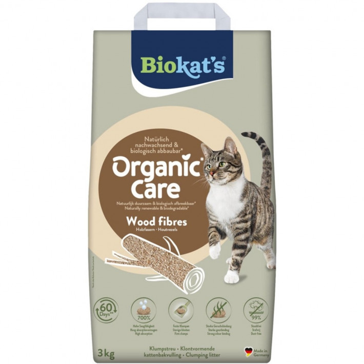 Древесный наполнитель для кошек Biokat's Organic Care, 8л/3кг - фото №7