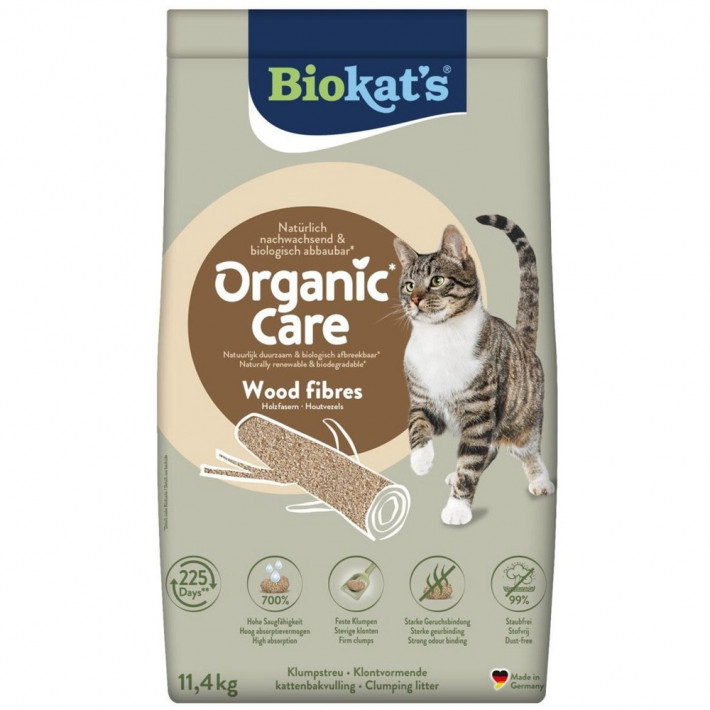 Древесный наполнитель для кошек Biokat's Organic Care, 30 л - фото №7