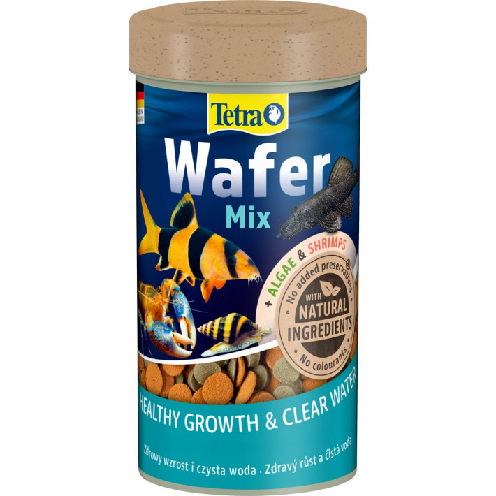 Корм Tetra Wafer Mix для аквариумных донных рыб и ракообразных, таблетки 119г/250мл - фото №3