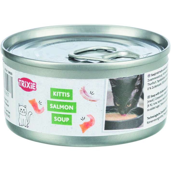 Вологий корм Trixie Salmon Soup з куркою та лососем для котів, 80 г - фото №6