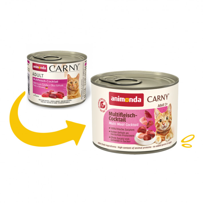 Вологий корм для дорослих котів Animonda Carny Adult Multi Meat Cocktail, м'ясний коктейль, 200 г - фото №2