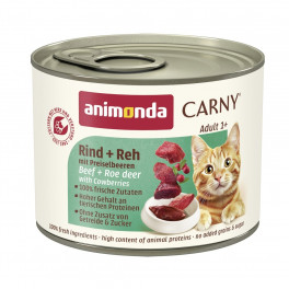 Вологий корм Animonda Carny Adult яловичина, оленина, брусниця 200 г