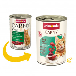 Вологий корм Animonda Carny Adult яловичина, оленина, брусниця 400 г