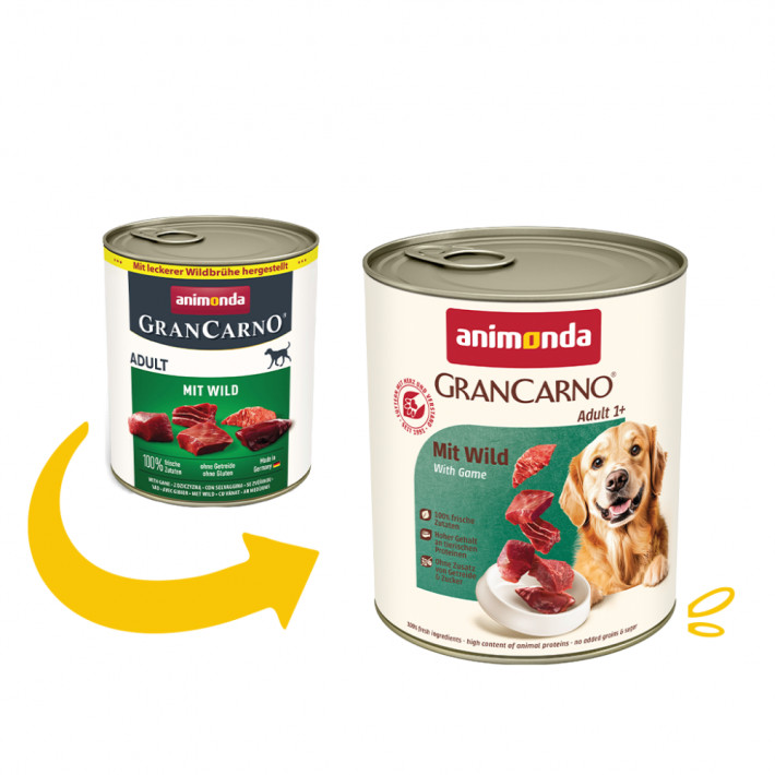 Вологий корм для дорослих собак Animonda GranCarno Adult з дичиною, 800 г - фото №2