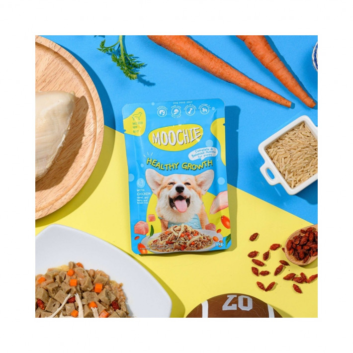 Влажный корм для щенков Moochie Superfood Healthy Growth с курицей, 85 г - фото №3
