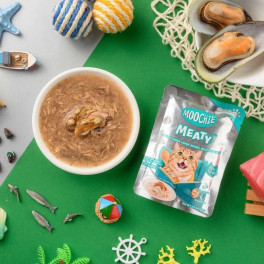 Корм влажный Moochie Meaty 7+ тунец и мидии 70г