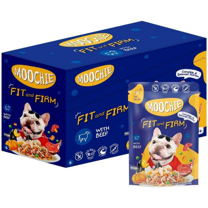 Влажный корм для собак Moochie Superfood Fit and Firm с говядиной, 85г - фото №2