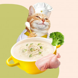 Влажный корм Moochie Creamy Broth курица и брокколи 40г