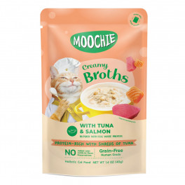 Влажный корм Moochie Creamy Broth с тунцом и лососем 40г