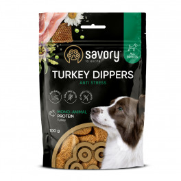 Ласощі Savory Monoprotein Dippers Anti Stress з індичкою 100г