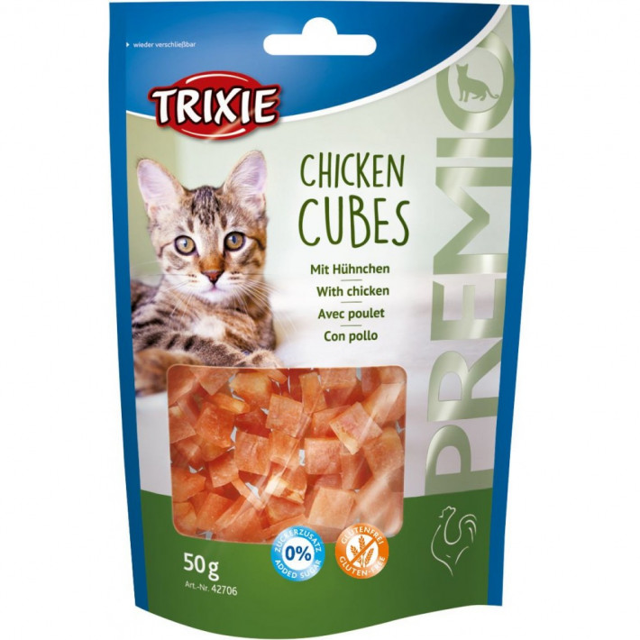 Лакомства для кошек Trixie Premio Chicken Cubes кубики с курицей, 50 г - фото №3