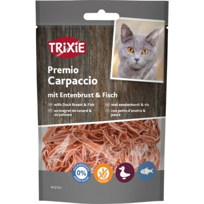 Лакомства для кошек Trixie Premio Carpaccio с уткой и рыбой, 20 г