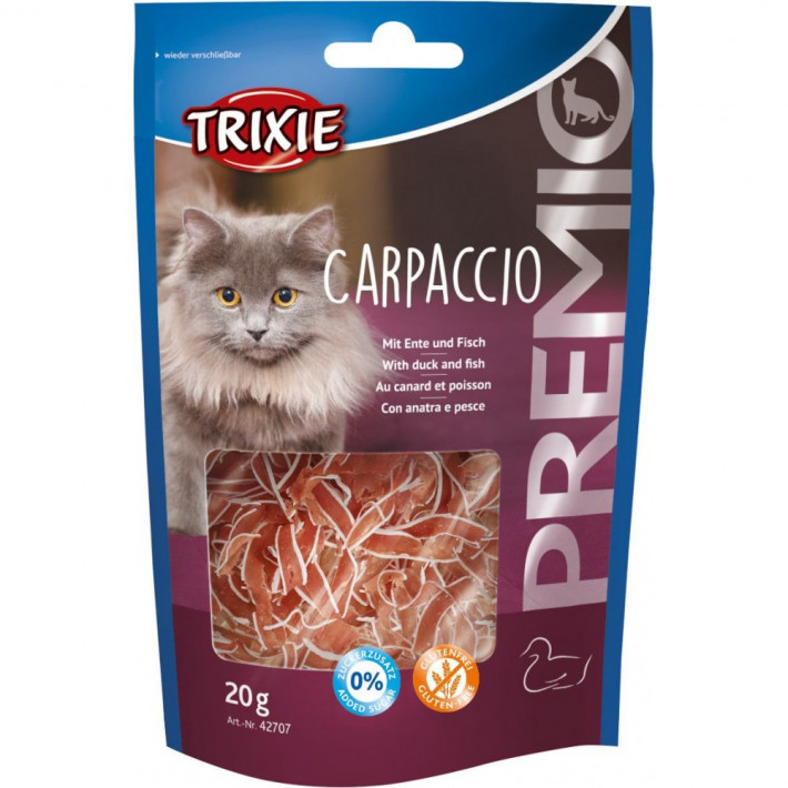 Лакомства для кошек Trixie Premio Carpaccio с уткой и рыбой, 20 г - фото №3